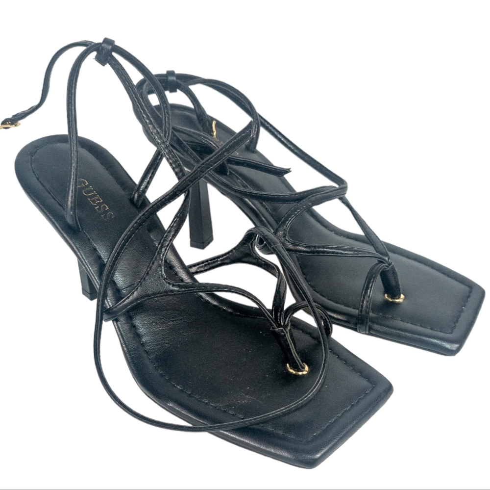 Guess Leeba Strappy Dress Sandals Black - Picture 3 of 5